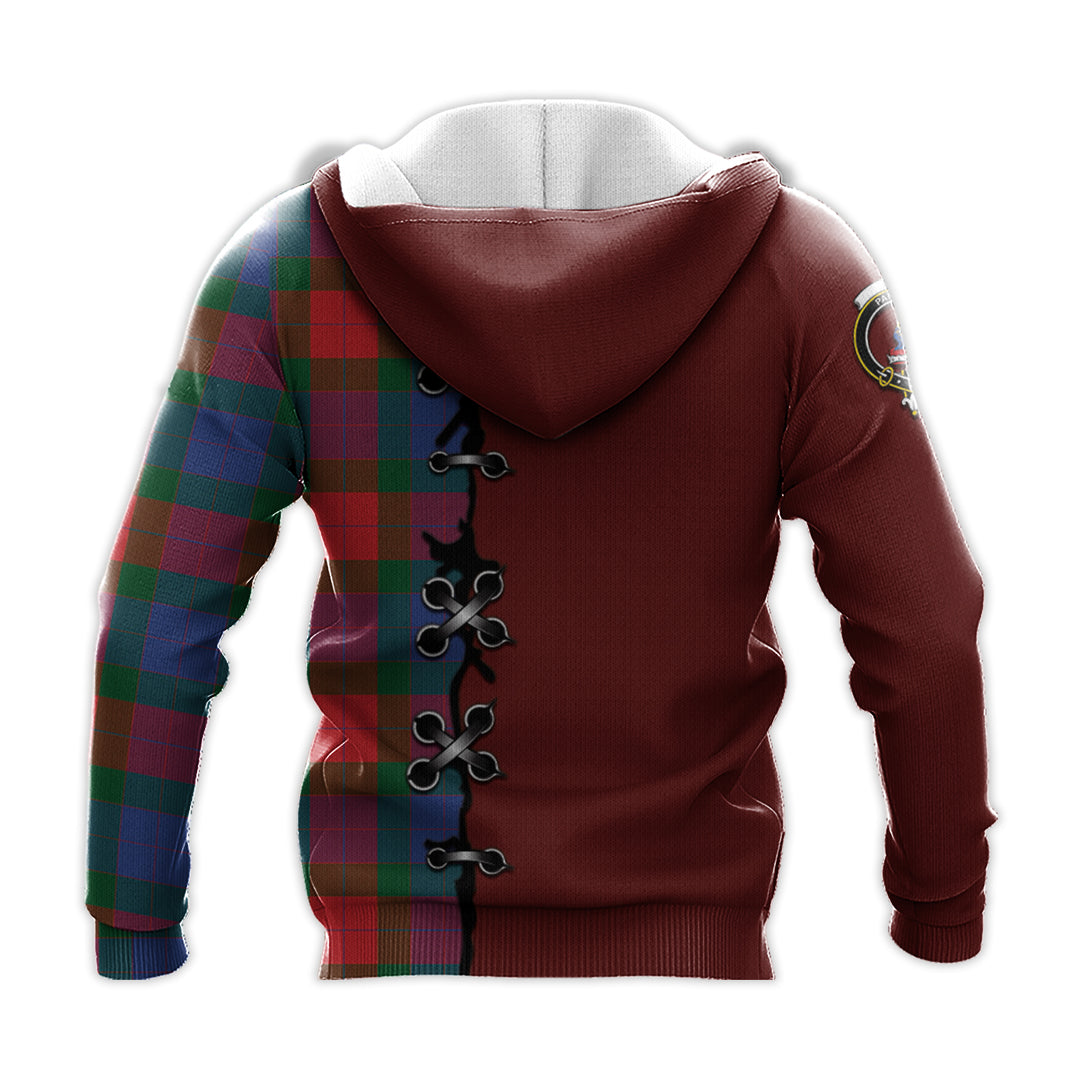 Mar Tartan Hoodie - Lion Rampant And Celtic Thistle Style