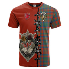 Matheson Ancient Tartan T-shirt - Lion Rampant And Celtic Thistle Style