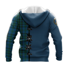 Matheson Hunting Tartan Hoodie - Lion Rampant And Celtic Thistle Style