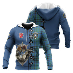 Matheson Hunting Ancient Tartan Hoodie - Lion Rampant And Celtic Thistle Style