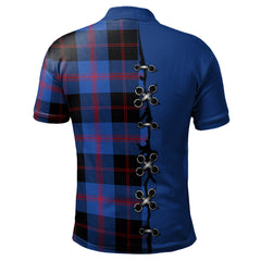 Maule Tartan Polo Shirt - Lion Rampant And Celtic Thistle Style