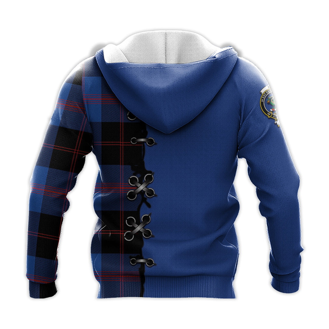 Maule Tartan Hoodie - Lion Rampant And Celtic Thistle Style