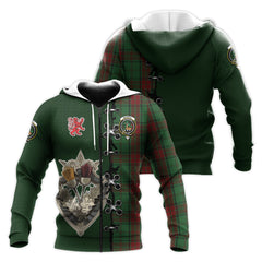 Maxwell Hunting Tartan Hoodie - Lion Rampant And Celtic Thistle Style