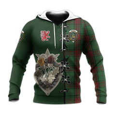 Maxwell Hunting Tartan Hoodie - Lion Rampant And Celtic Thistle Style