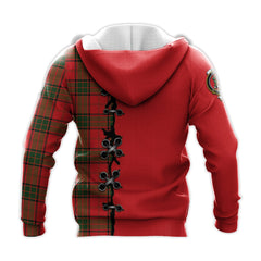 Maxwell Modern Tartan Hoodie - Lion Rampant And Celtic Thistle Style