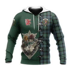 Melville Tartan Hoodie - Lion Rampant And Celtic Thistle Style