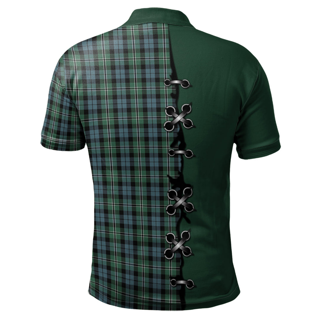 Melville Tartan Polo Shirt - Lion Rampant And Celtic Thistle Style