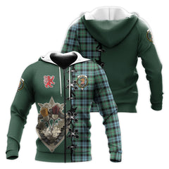 Melville Ancient Tartan Hoodie - Lion Rampant And Celtic Thistle Style