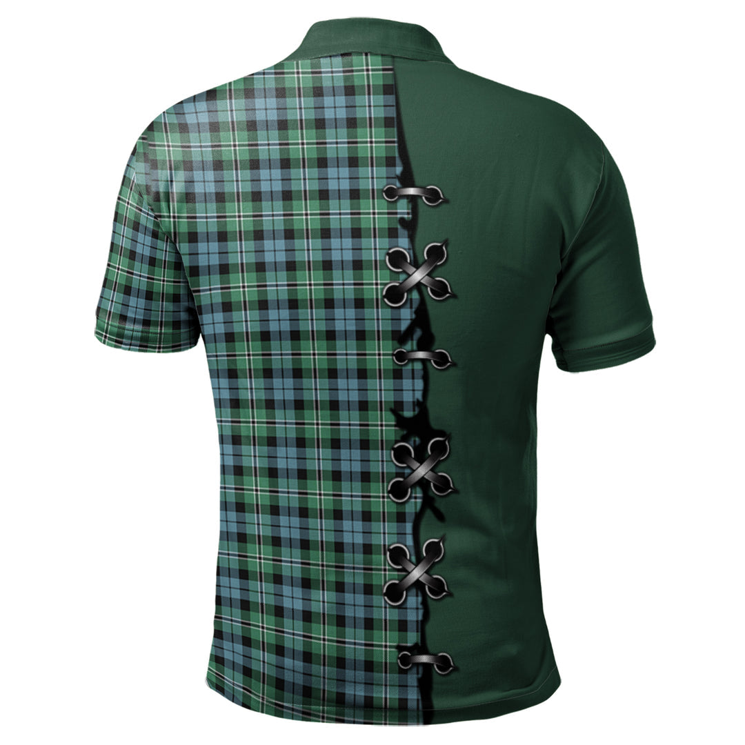 Melville Ancient Tartan Polo Shirt - Lion Rampant And Celtic Thistle Style