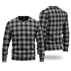 Menzies Black And White Tartan Sweater