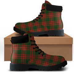 Menzies Green Modern Tartan All Season Boots