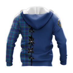 Mercer Modern Tartan Hoodie - Lion Rampant And Celtic Thistle Style