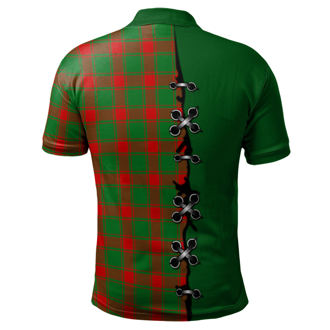 Middleton Modern Tartan Polo Shirt - Lion Rampant And Celtic Thistle Style