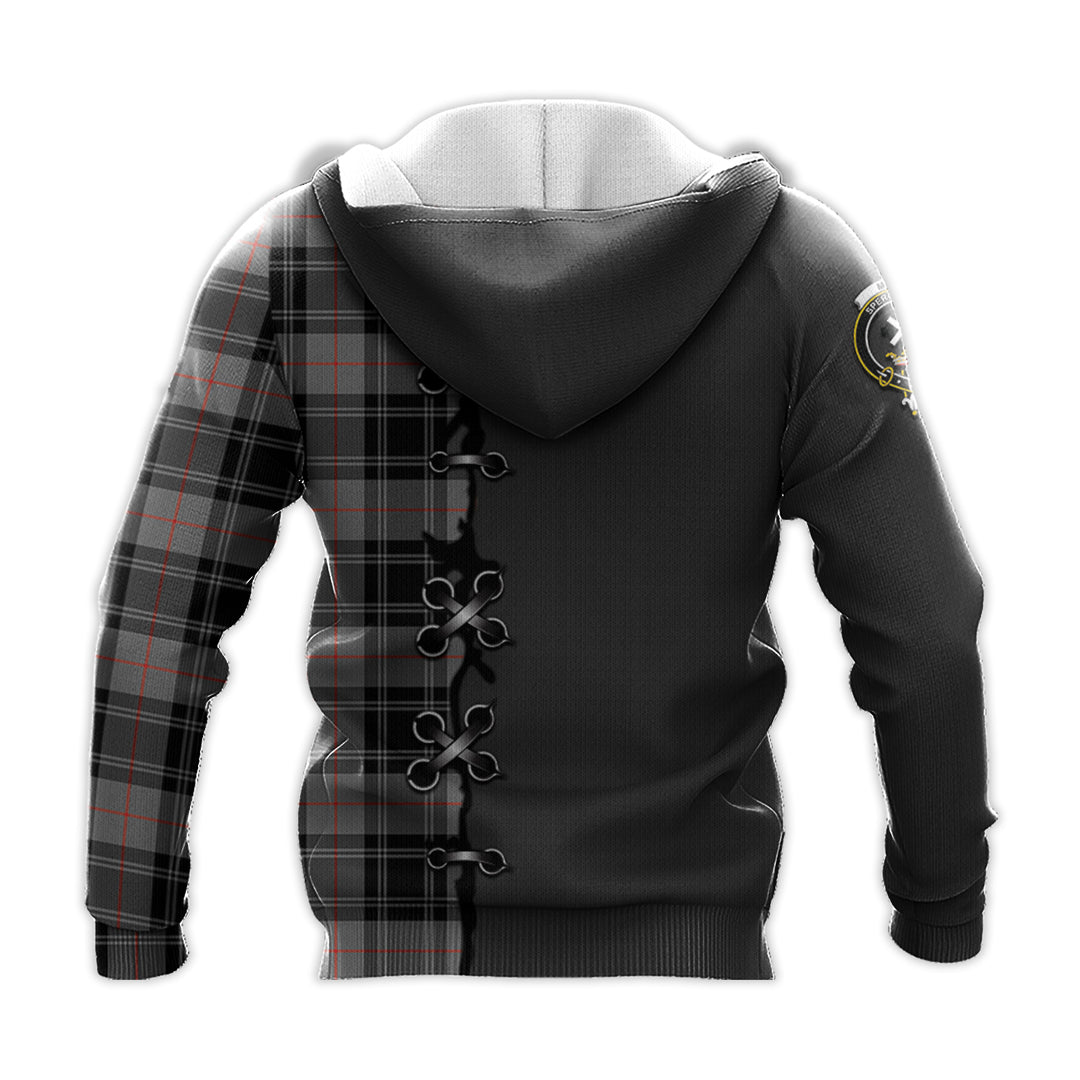 Moffat Modern Tartan Hoodie - Lion Rampant And Celtic Thistle Style