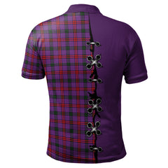 Montgomery Modern Tartan Polo Shirt - Lion Rampant And Celtic Thistle Style