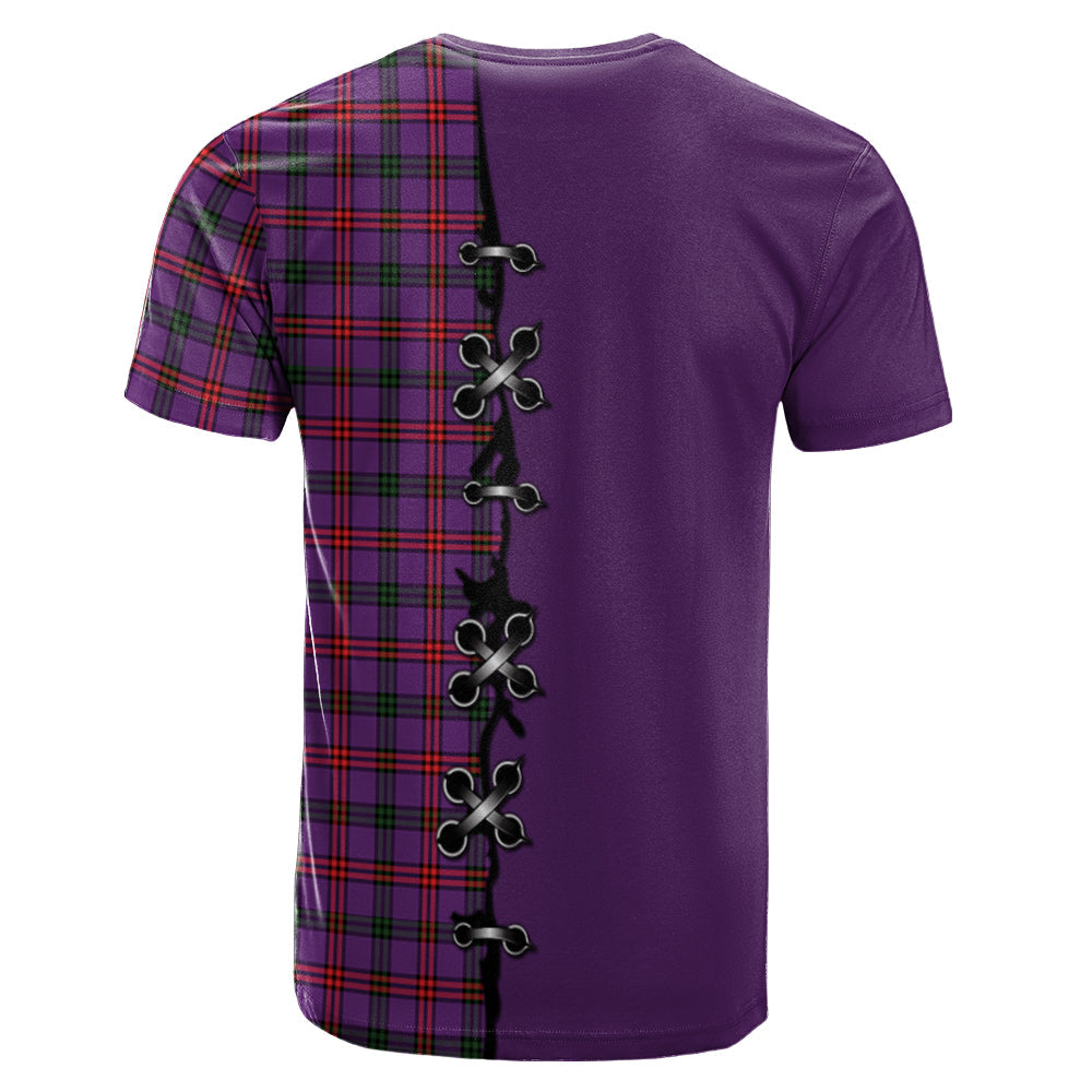 Montgomery Modern Tartan T-shirt - Lion Rampant And Celtic Thistle Style