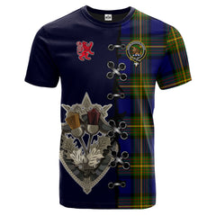 Moore Tartan T-shirt - Lion Rampant And Celtic Thistle Style