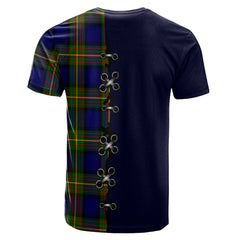 Moore Tartan T-shirt - Lion Rampant And Celtic Thistle Style