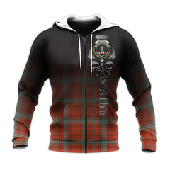 Morrison Red Ancient Tartan Hoodie - Alba Celtic Style