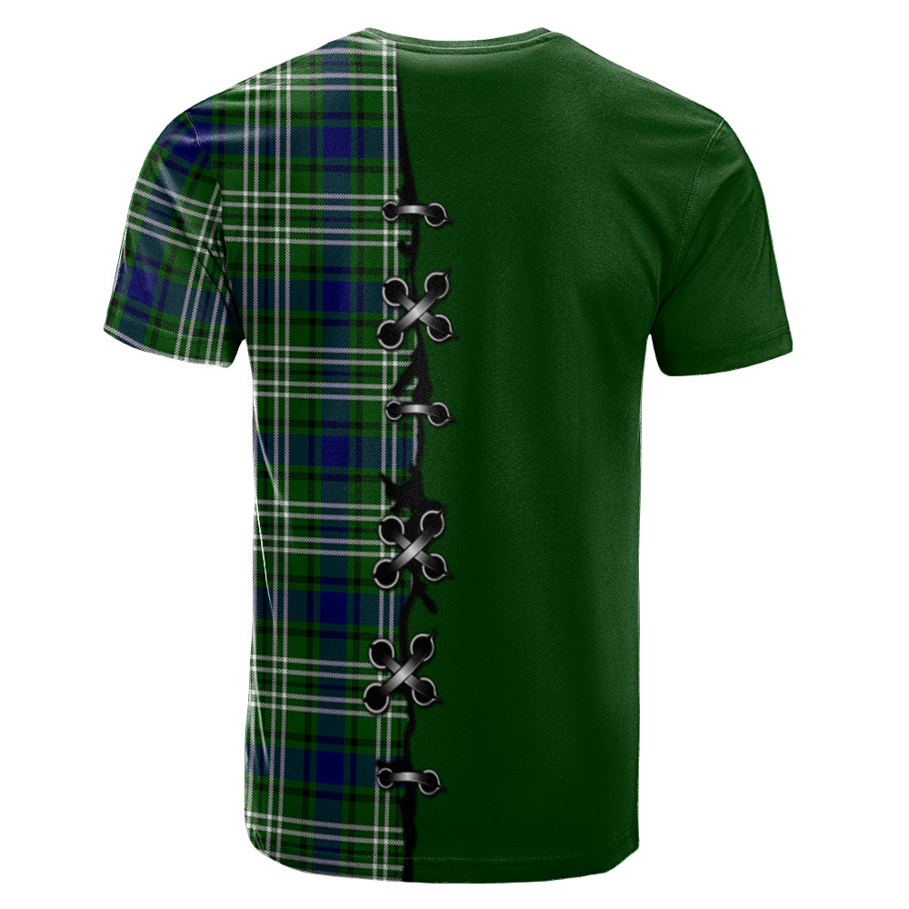 Mow Tartan T-shirt - Lion Rampant And Celtic Thistle Style