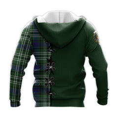 Mow Tartan Hoodie - Lion Rampant And Celtic Thistle Style