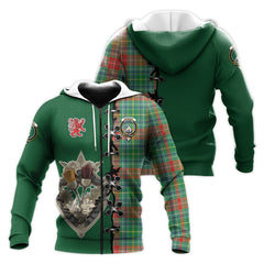 Muirhead Tartan Hoodie - Lion Rampant And Celtic Thistle Style