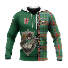 Muirhead Tartan Hoodie - Lion Rampant And Celtic Thistle Style