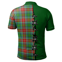 Muirhead Tartan Polo Shirt - Lion Rampant And Celtic Thistle Style