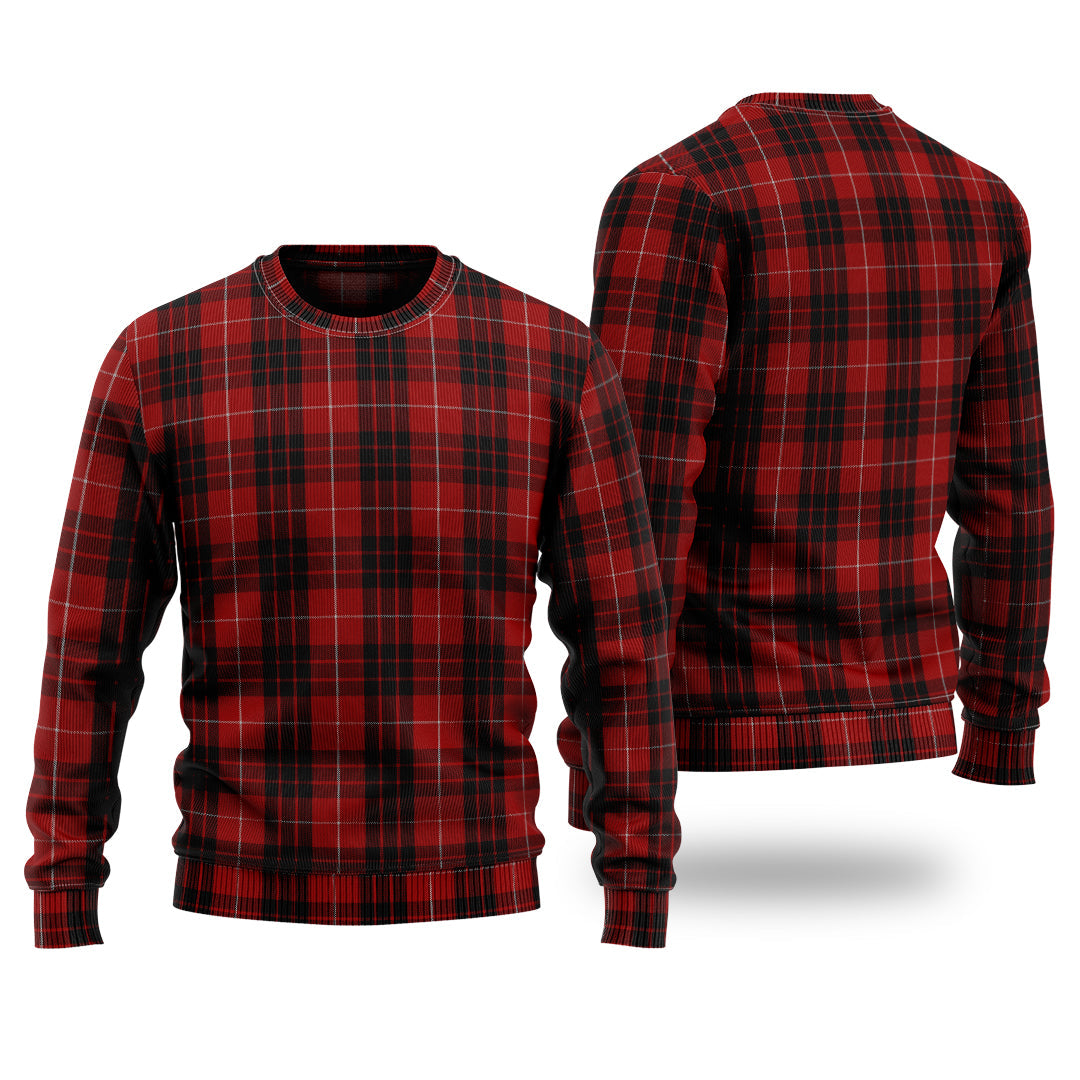 Munro Black And Red Tartan Sweater