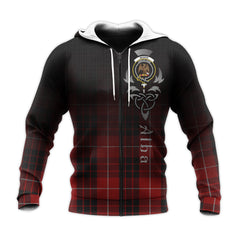 Munro Black And Red Tartan Hoodie - Alba Celtic Style