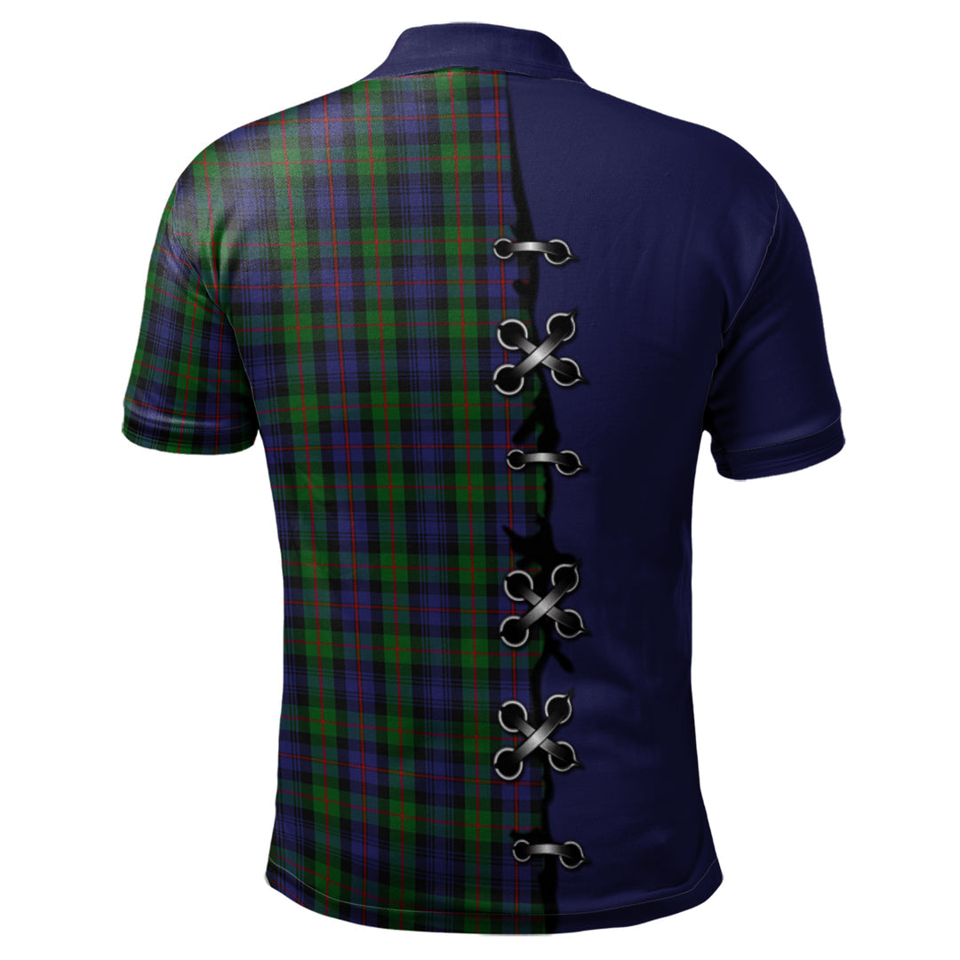 Murray of Atholl Tartan Polo Shirt - Lion Rampant And Celtic Thistle Style