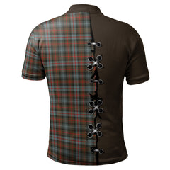 Murray of Atholl Weathered Tartan Polo Shirt - Lion Rampant And Celtic Thistle Style