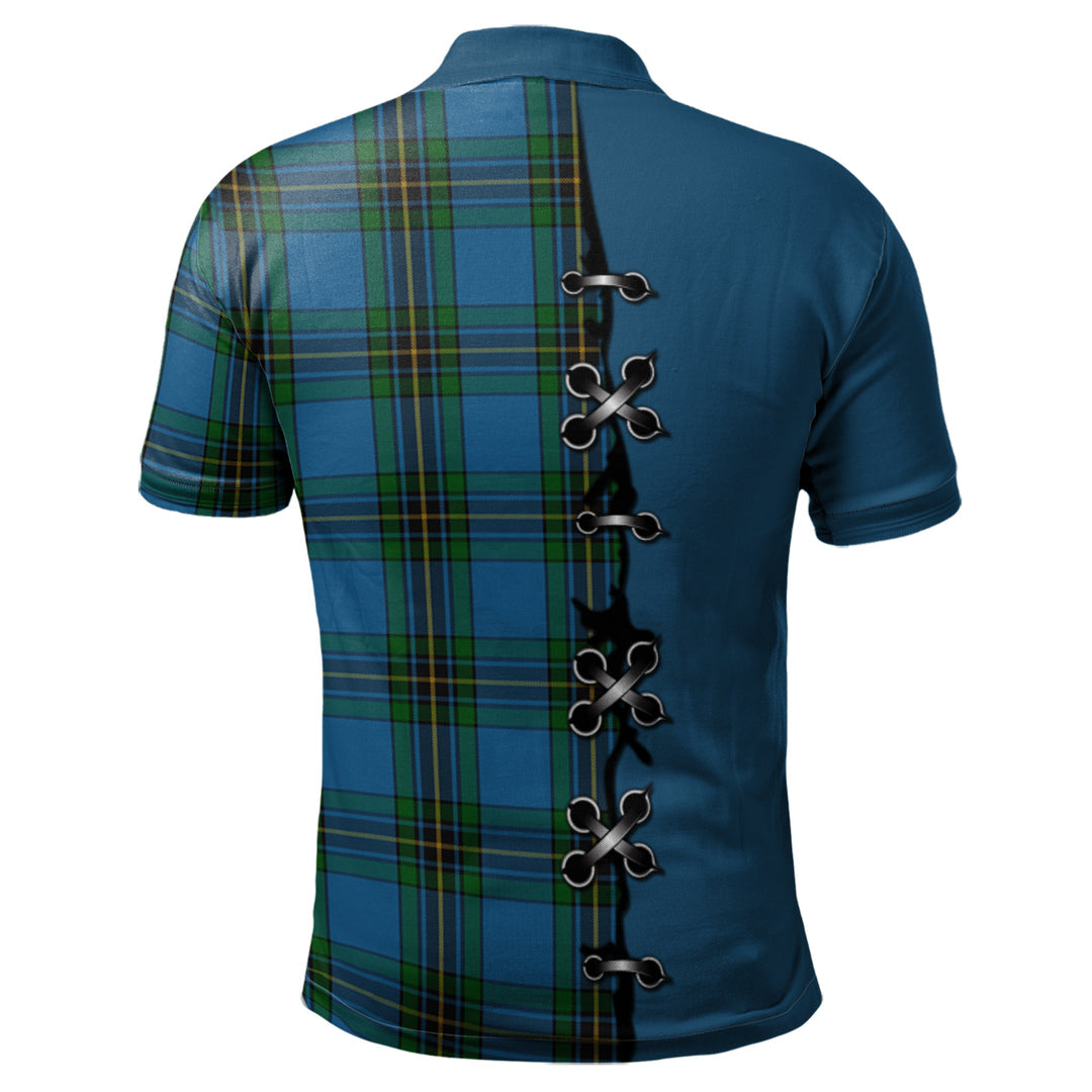 Murray of Elibank Tartan Polo Shirt - Lion Rampant And Celtic Thistle Style