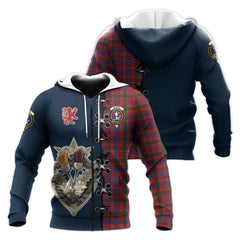 Murray of Tullibardine Tartan Hoodie - Lion Rampant And Celtic Thistle Style