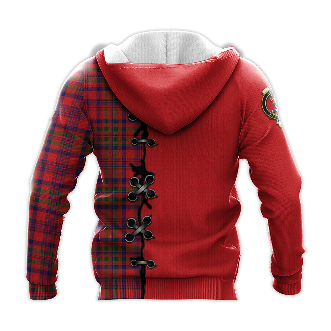 Murray of Tulloch Modern Tartan Hoodie - Lion Rampant And Celtic Thistle Style