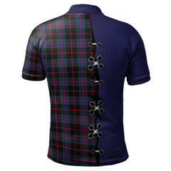 Nairn Tartan Polo Shirt - Lion Rampant And Celtic Thistle Style