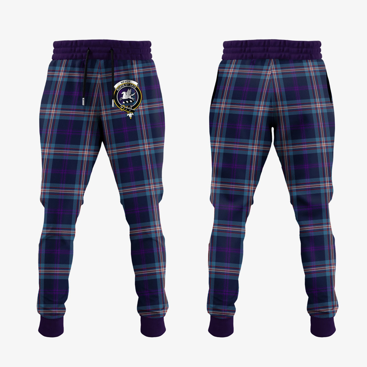 Nevoy Tartan Crest Jogger Sweatpants