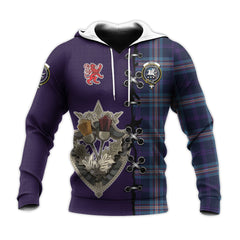 Nevoy Tartan Hoodie - Lion Rampant And Celtic Thistle Style