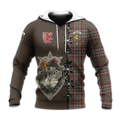 Nicolson Hunting Weathered Tartan Hoodie - Lion Rampant And Celtic Thistle Style