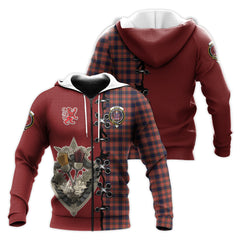 Ogilvie (Ogilvy) Tartan Hoodie - Lion Rampant And Celtic Thistle Style