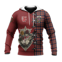 Ogilvie (Ogilvy) Tartan Hoodie - Lion Rampant And Celtic Thistle Style