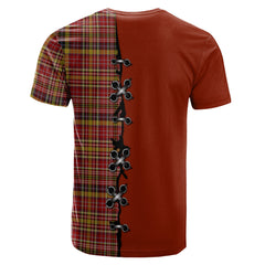 Ogilvie (Ogilvy) of Strathallan Tartan T-shirt - Lion Rampant And Celtic Thistle Style