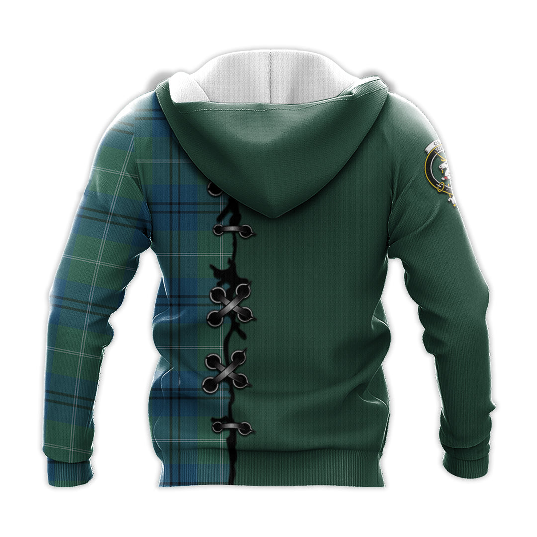 Oliphant Ancient Tartan Hoodie - Lion Rampant And Celtic Thistle Style