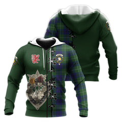 Oliphant Modern Tartan Hoodie - Lion Rampant And Celtic Thistle Style