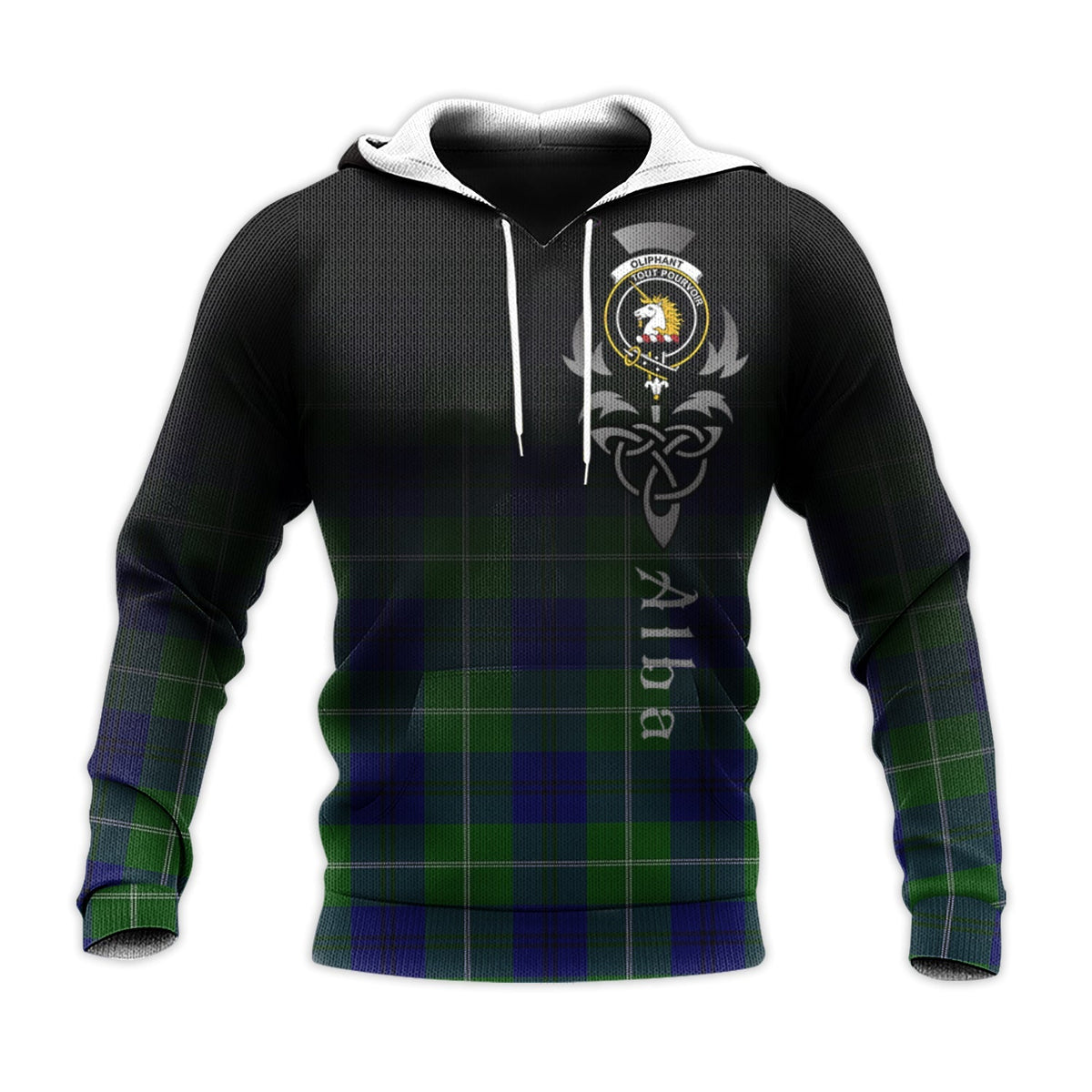 Oliphant Modern Tartan Hoodie - Alba Celtic Style