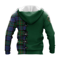 Paterson Tartan Hoodie - Lion Rampant And Celtic Thistle Style