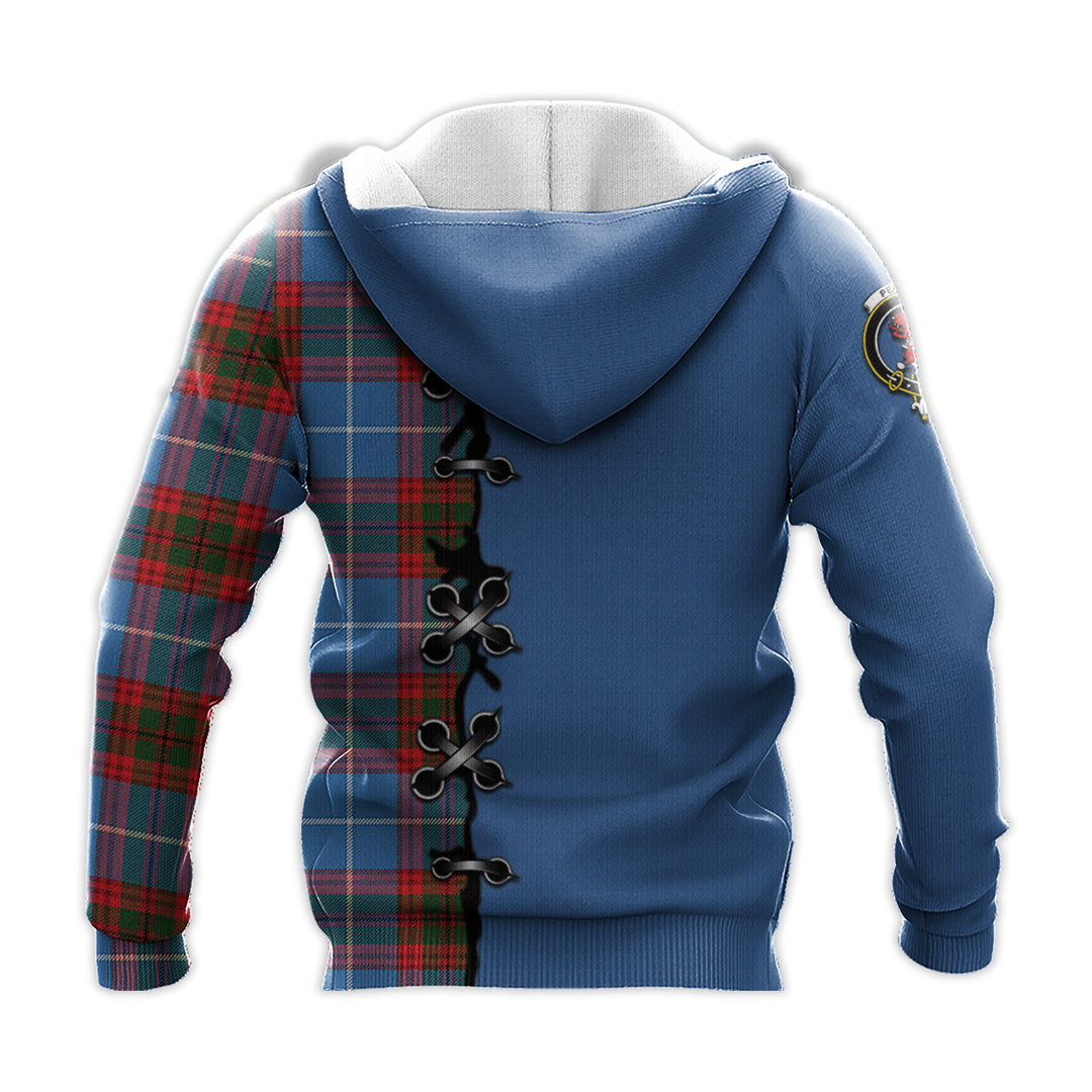 Pentland Tartan Hoodie - Lion Rampant And Celtic Thistle Style