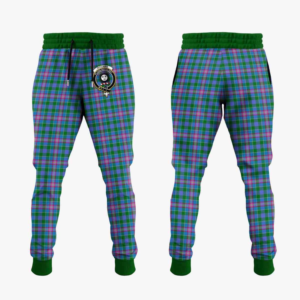 Pitcairn Hunting Tartan Crest Jogger Sweatpants