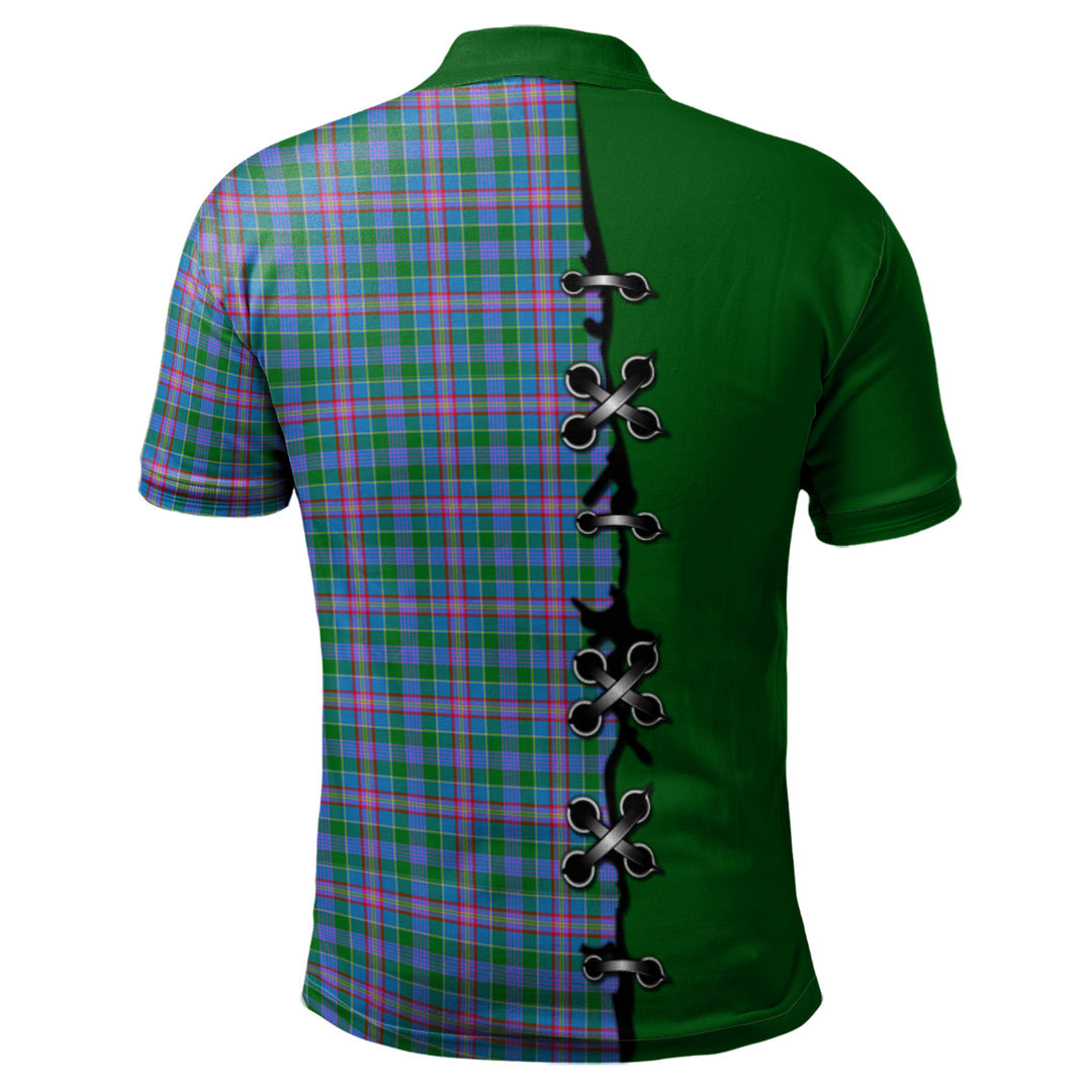 Pitcairn Hunting Tartan Polo Shirt - Lion Rampant And Celtic Thistle Style