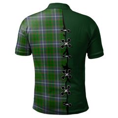 Pringle Tartan Polo Shirt - Lion Rampant And Celtic Thistle Style